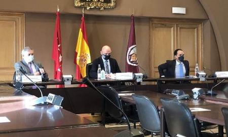 Rectores de la UCM, UAM y URJC presentando el portal UniversiDATA.
